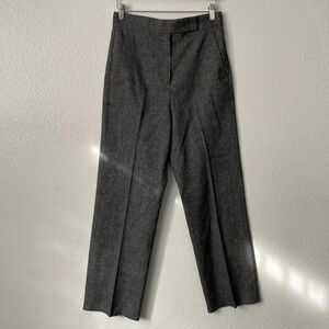 MaxMara 4 Womens Grey and Black Wool Trousers Dress Pants